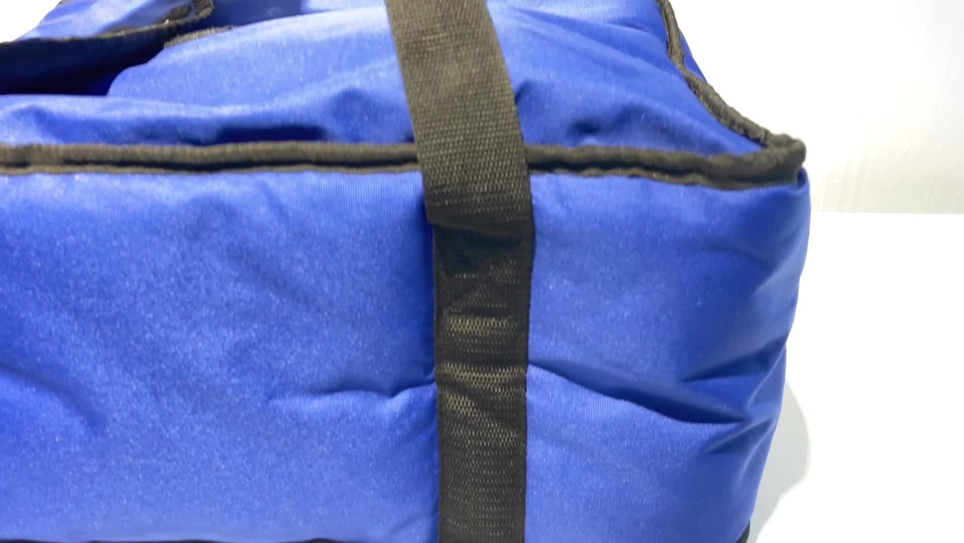 video thumbnail of METRO Professional Bolsa para pizza, poliéster, tamaño L, 43.8 x 19.7 x 45.7 cm, azul