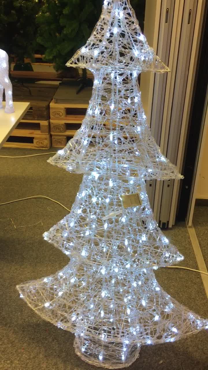 video thumbnail of Tarrington House Acryl-Weihnachtsbaum, Kupfer/ PVC, 85 x 25 x 150 cm, 160 LED, 3.6 W, kaltweiß