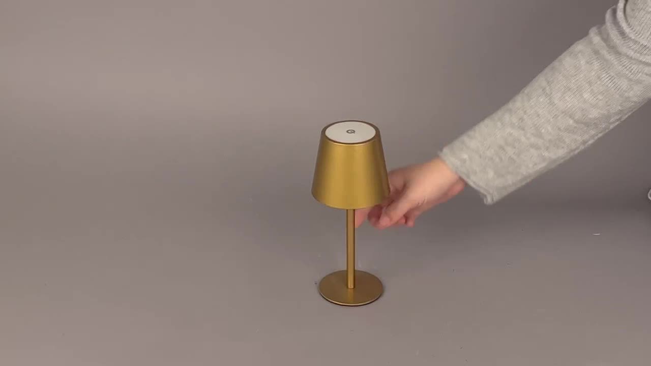 video thumbnail of aro LED-Tischlampe 2er Set, Stahl/Kunststoff, Ø 8.6 x 20 cm, USB Anschluss, Touch Control, dimmbar, wasserdicht, schwarz
