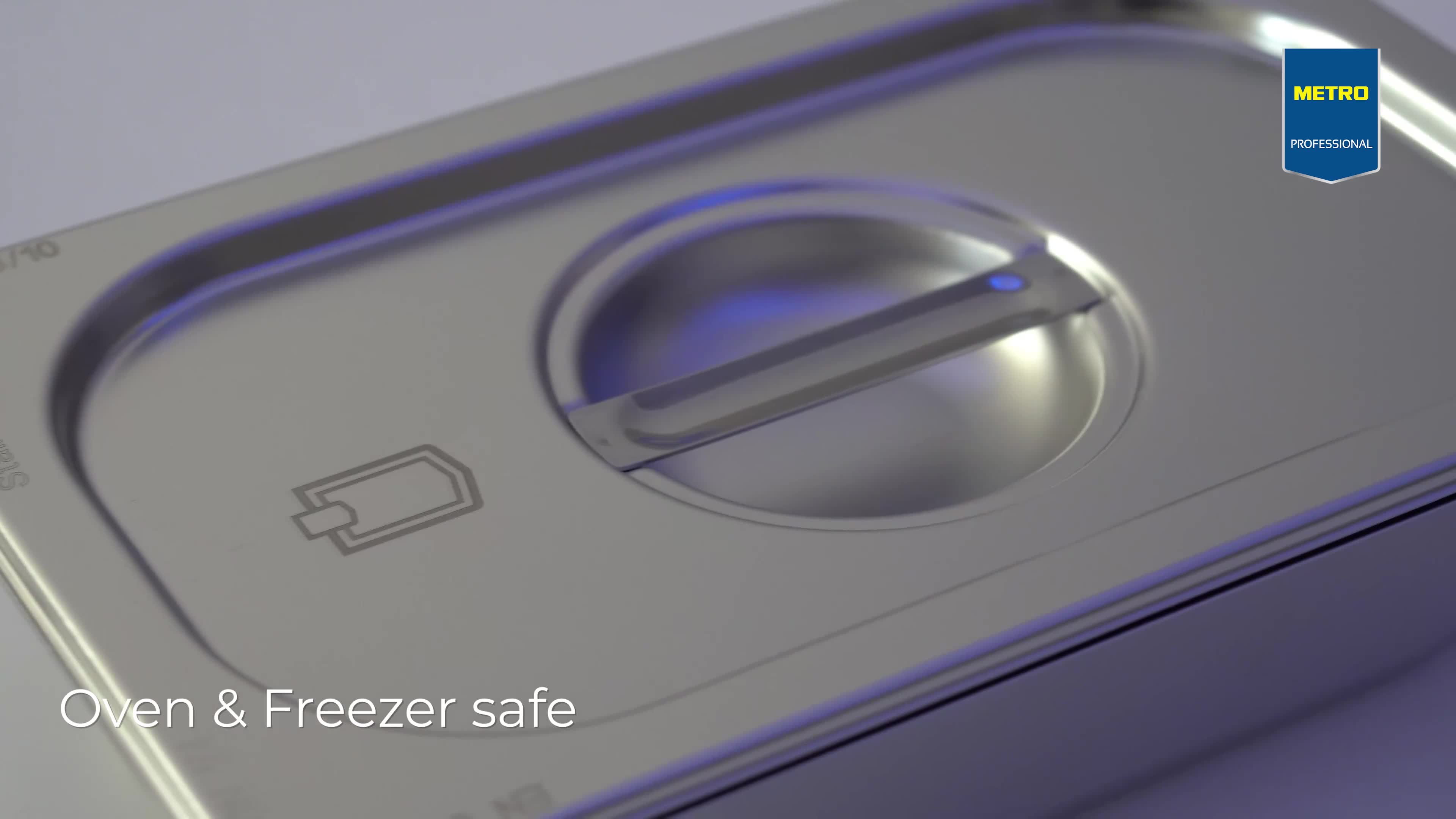 video thumbnail of METRO Professional GN-Behälter 1/4, 65 mm, Edelstahl 18/10