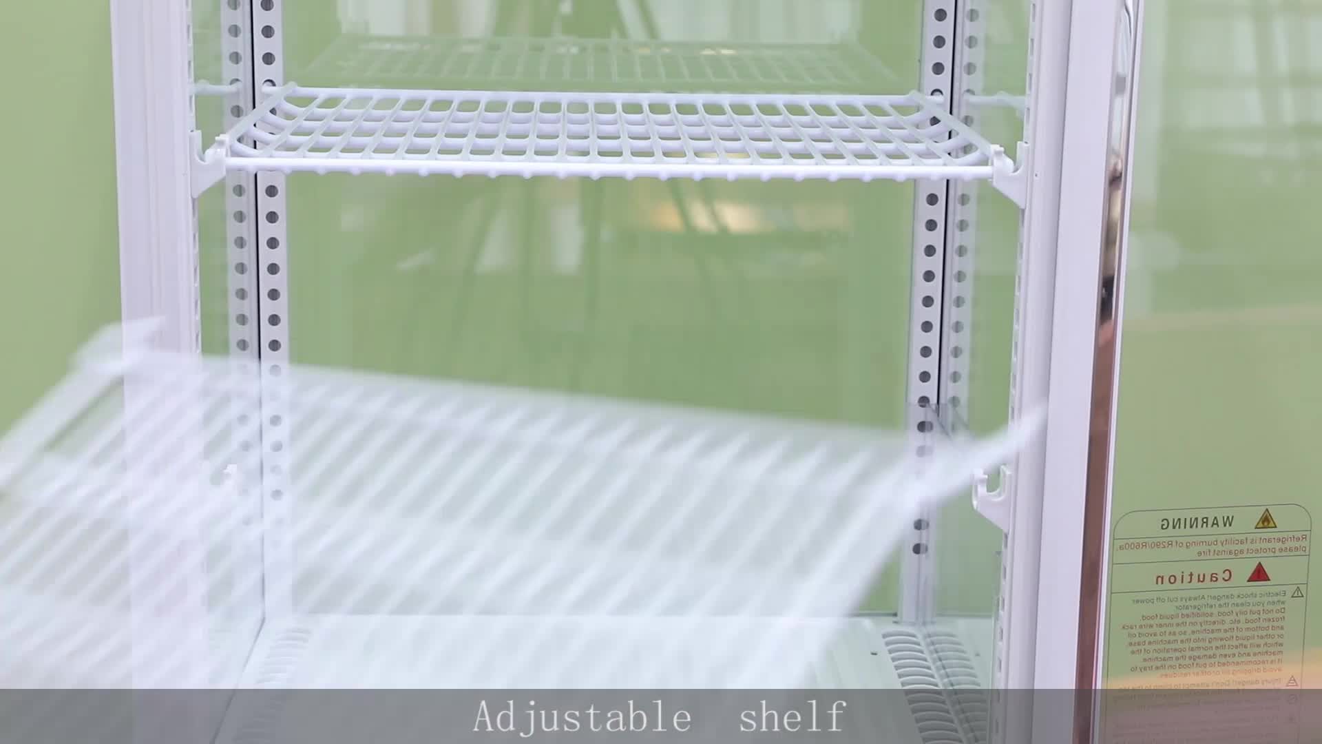 video thumbnail of METRO Professional Vitrine refrigerada GGC2078B, plástico/vidro, 42.8 x 38.6 x 96 cm, 78 L, refrigeração por ventilação, prateleiras ajustáveis, preto