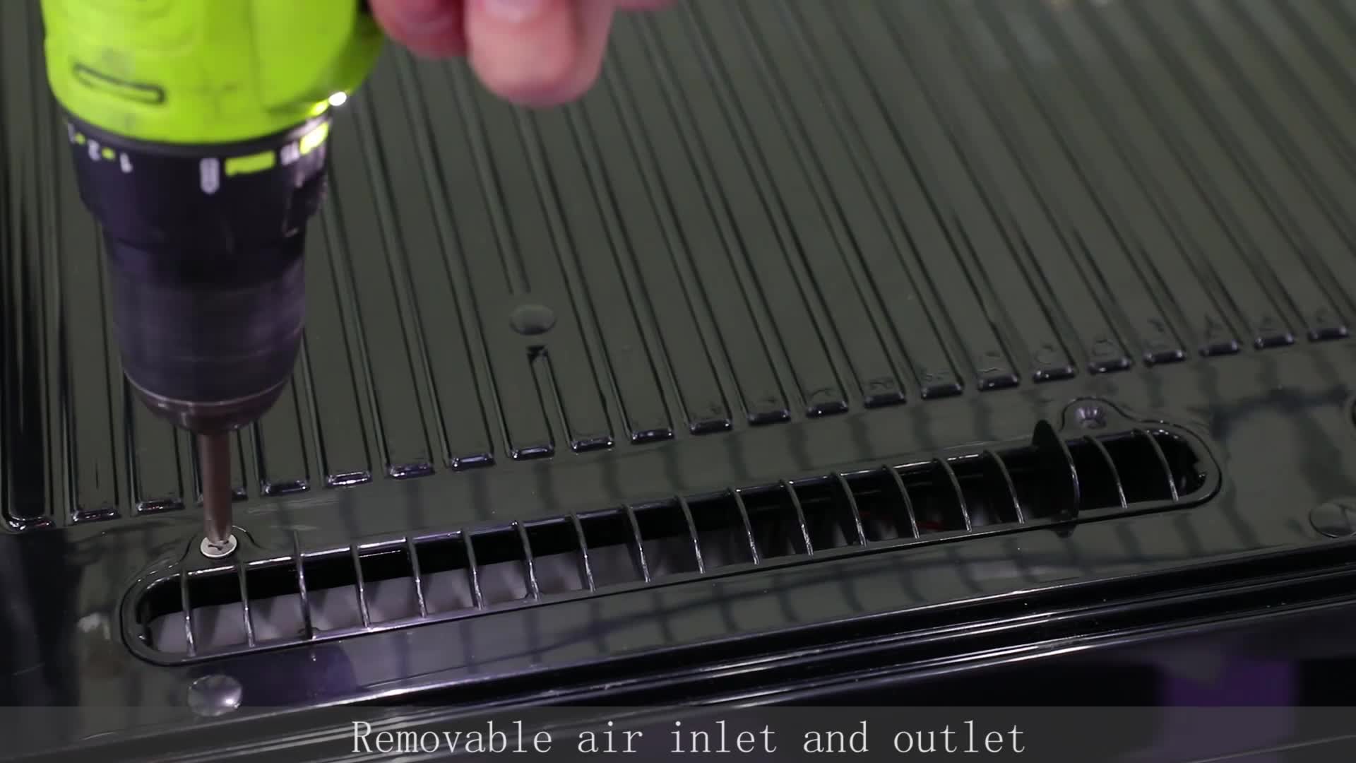 video thumbnail of METRO Professional Vitrine réfrigérée à poser GCV1100, plastique/verre, 70,5 x 47,2 x 68,7 cm, 100 l, froid ventilé, 195 W, noir